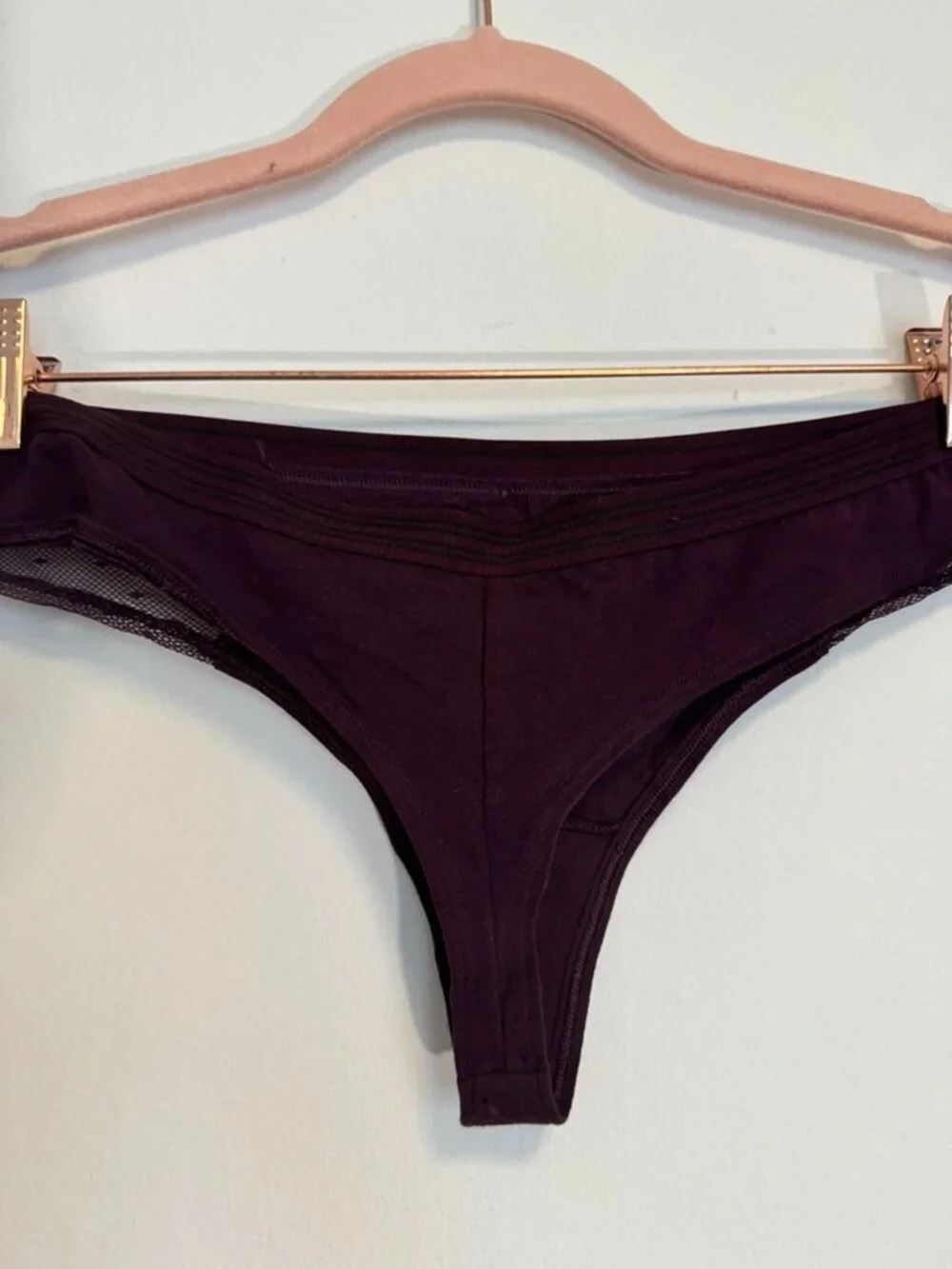 La Senza Tanga Thong XL NWT Eggplant